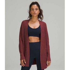 Lululemon Cashlu Sweater Wrap / XS/S / Heathered Mulled Wine Long Cardigan